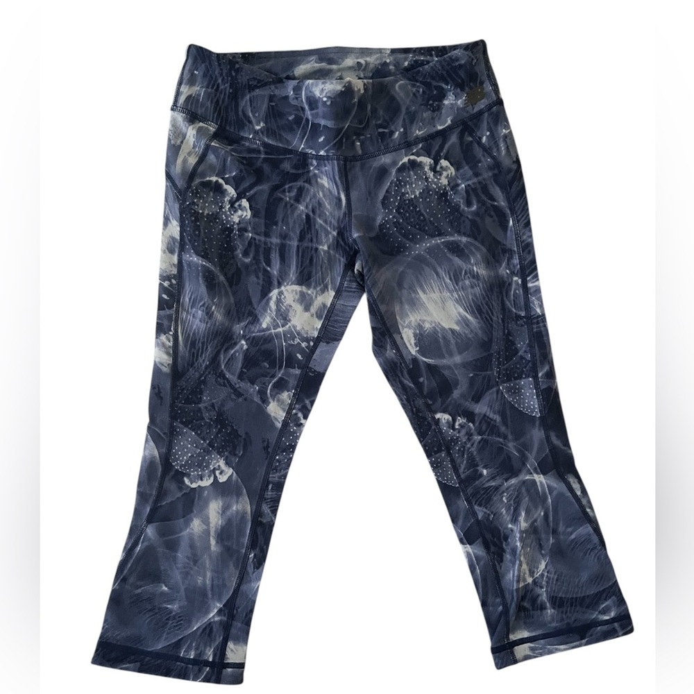 New Balance | Printed Pocket High Rise Leggings 27” - Blue/White. Women’s Medium